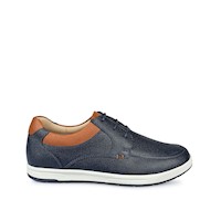 Zapato Derby Casual ANGEL-091 T Azul Rabbit Cuero